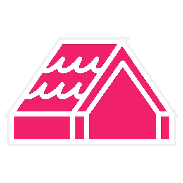Estilo de icono de techo de diseño vectorial