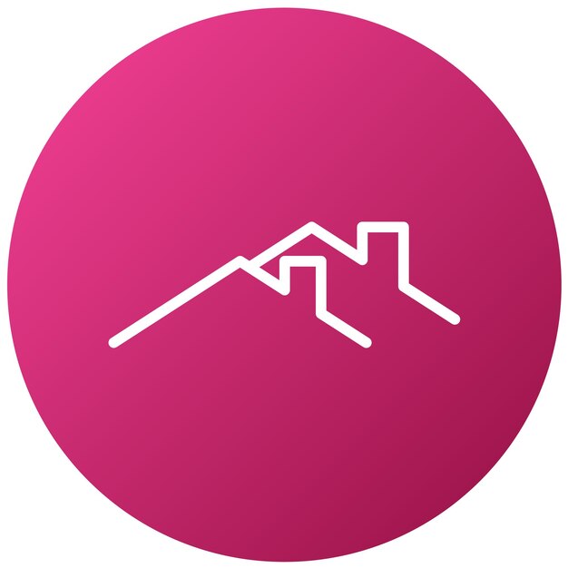 Estilo del icono del techo de diseño vectorial