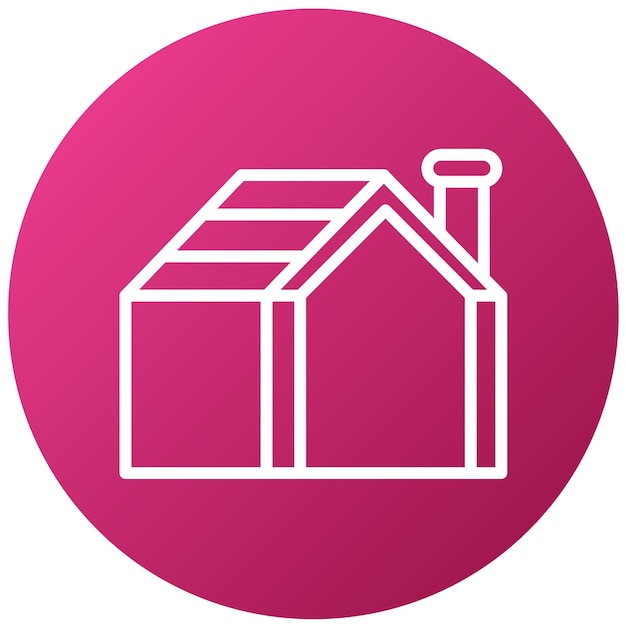 Estilo del icono del techo de diseño vectorial