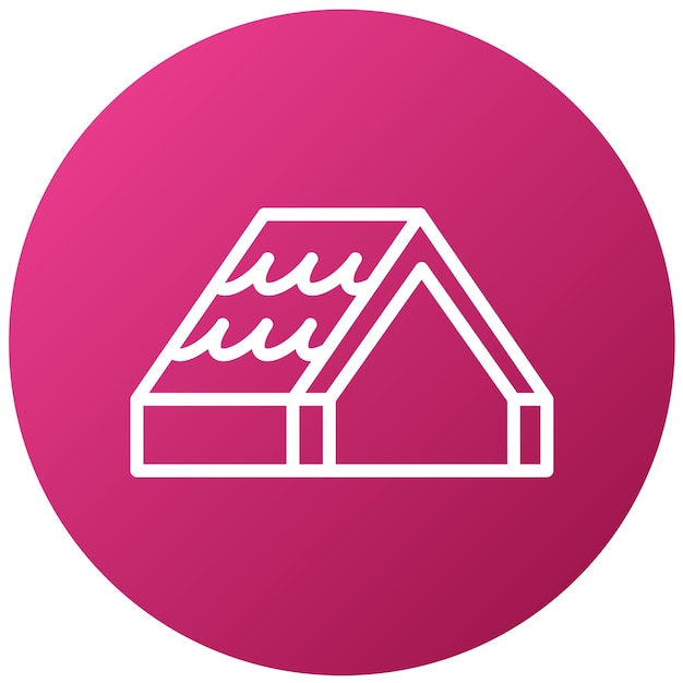 Estilo de icono de techo de diseño vectorial