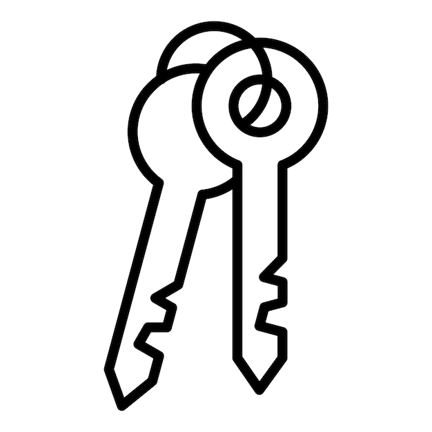 Estilo del icono de la tecla de diseño vectorial