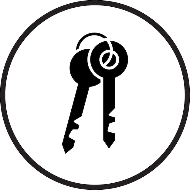 Estilo del icono de la tecla de diseño vectorial