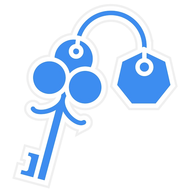 Estilo del icono de la tecla de diseño vectorial