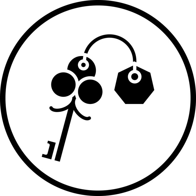 Estilo del icono de la tecla de diseño vectorial