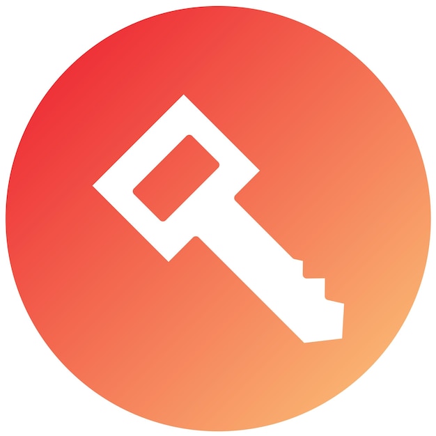Estilo del icono de la tecla de diseño vectorial