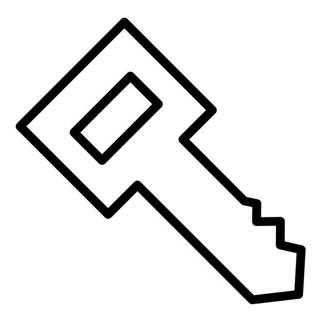 Estilo del icono de la tecla de diseño vectorial