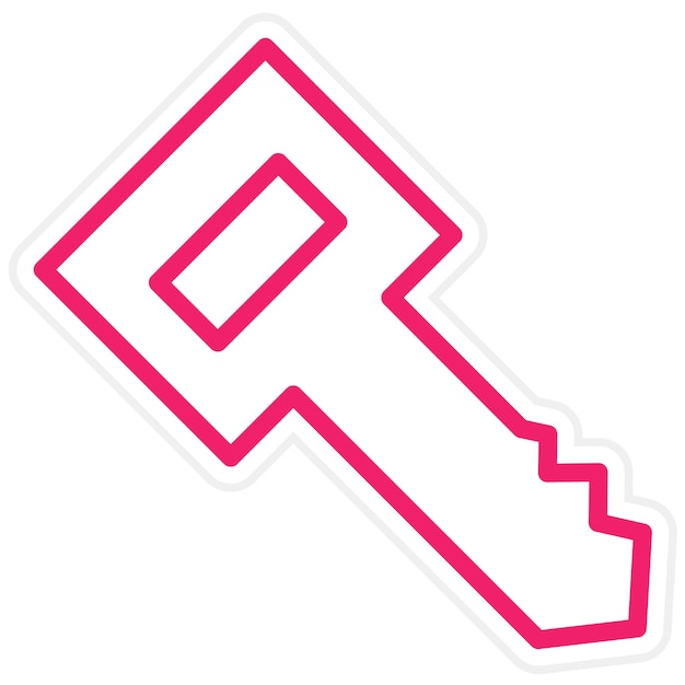 Estilo del icono de la tecla de diseño vectorial