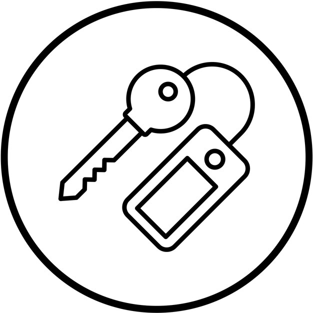 Estilo del icono de la tecla de diseño vectorial