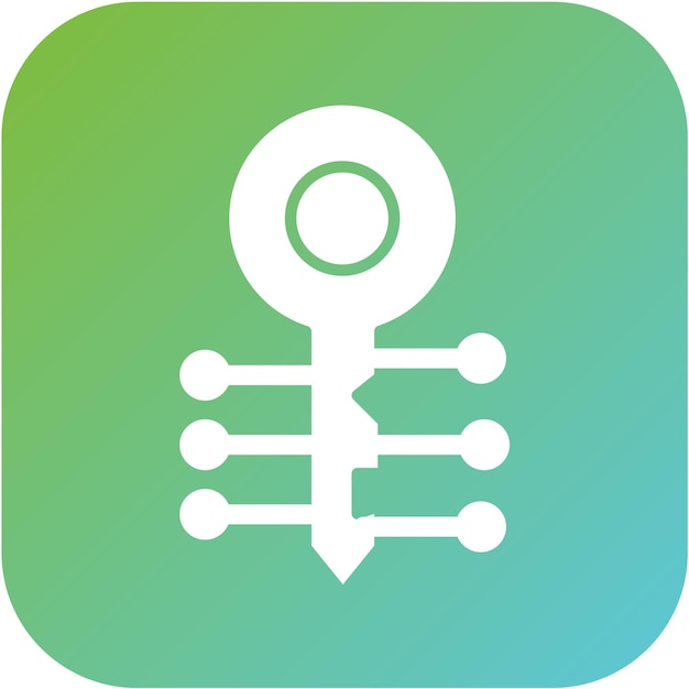 Estilo del icono de la tecla de diseño vectorial