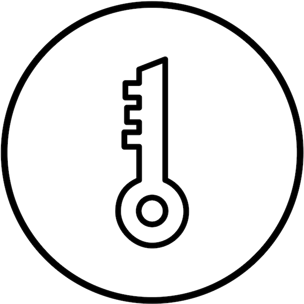 Estilo del icono de la tecla de diseño vectorial