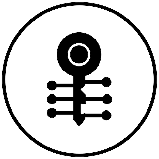 Estilo del icono de la tecla de diseño vectorial