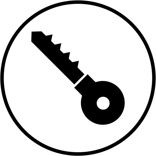 Estilo del icono de la tecla de diseño vectorial