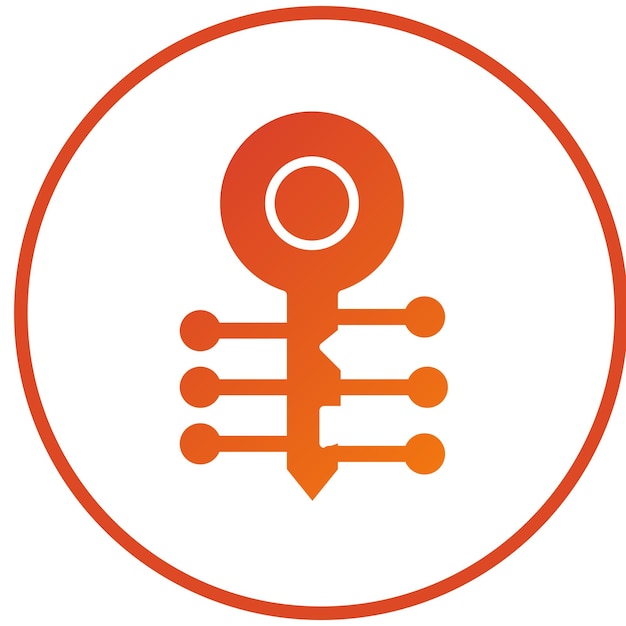 Estilo del icono de la tecla de diseño vectorial