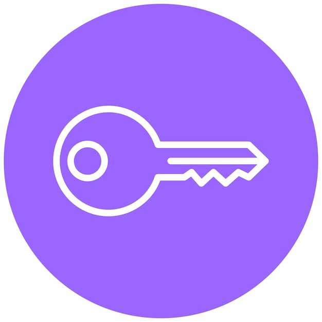 Estilo del icono de la tecla de diseño vectorial