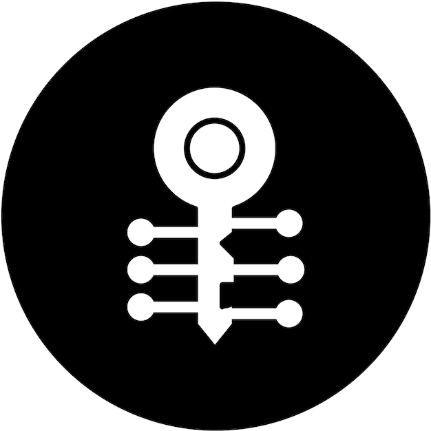 Estilo del icono de la tecla de diseño vectorial