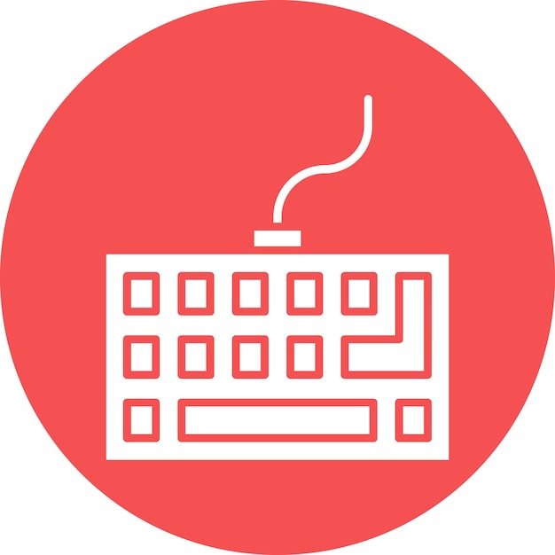 Estilo del icono del teclado de diseño vectorial