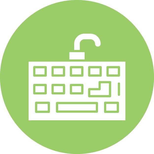 Estilo del icono del teclado de diseño vectorial
