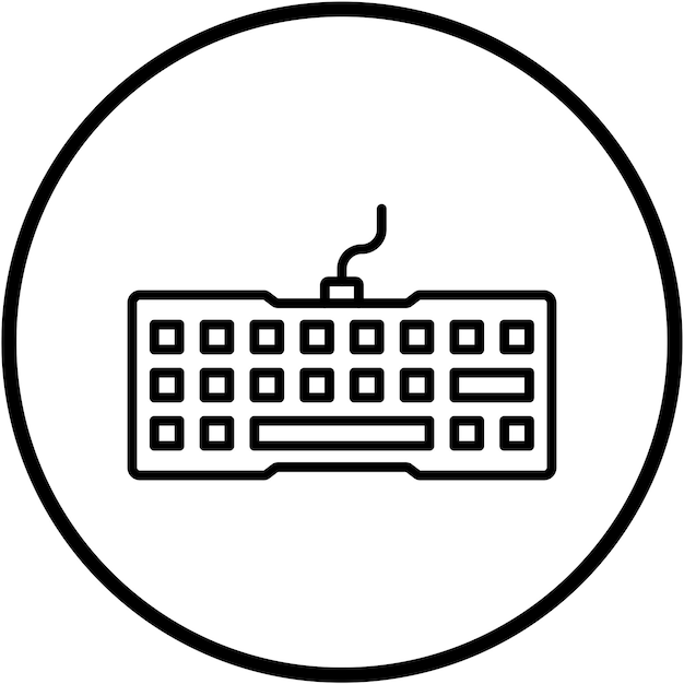Estilo del icono del teclado de diseño vectorial