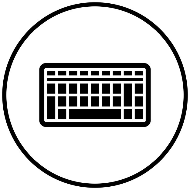 Estilo del icono del teclado de diseño vectorial
