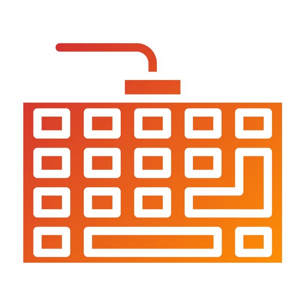 Estilo del icono del teclado de diseño vectorial