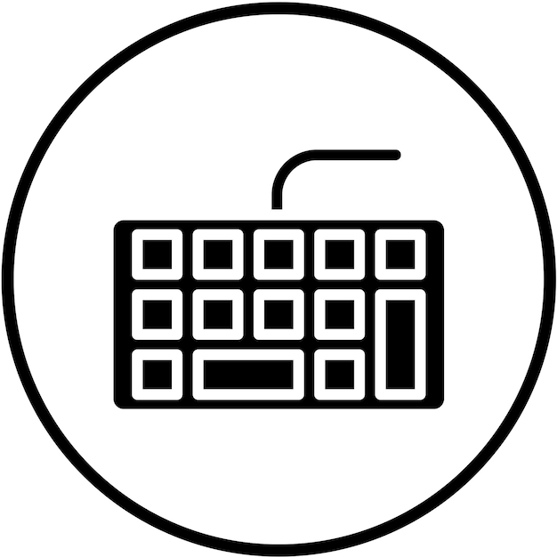 Estilo del icono del teclado de diseño vectorial