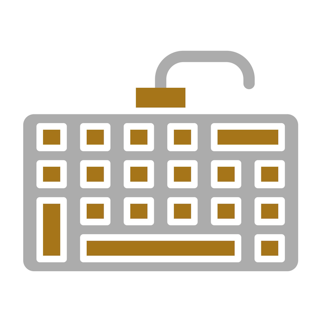 Estilo del icono del teclado de diseño vectorial