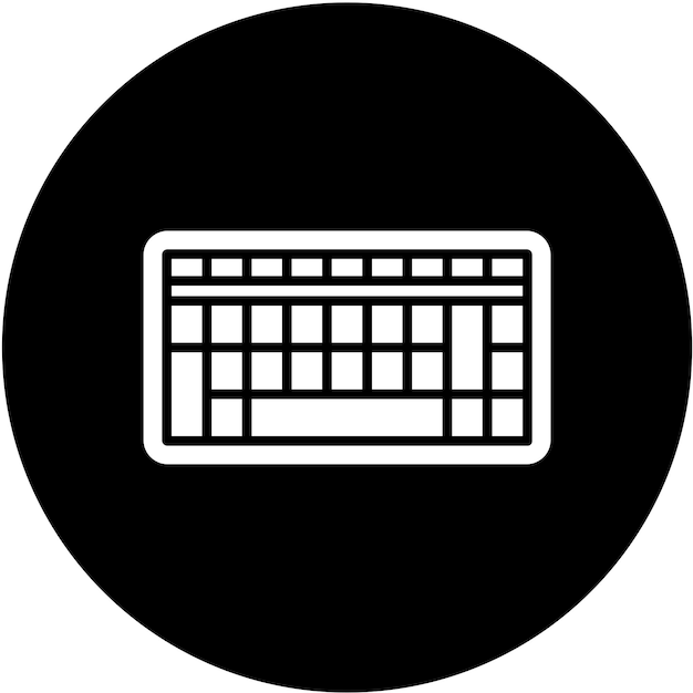 Estilo del icono del teclado de diseño vectorial