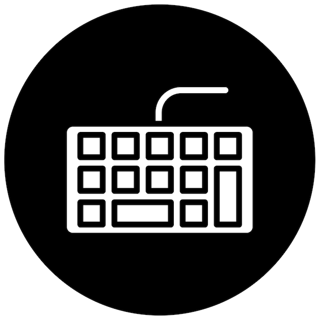 Estilo del icono del teclado de diseño vectorial