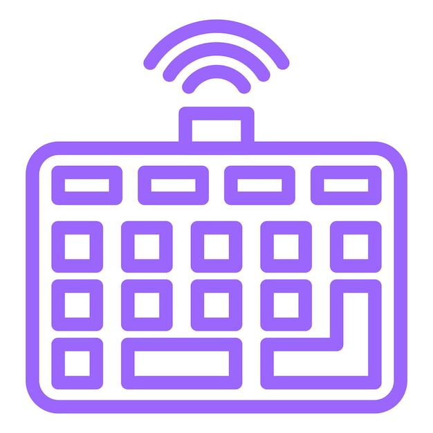 Estilo del icono del teclado inalámbrico de diseño vectorial