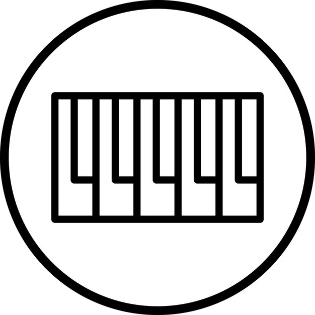 Estilo del icono del teclado del piano