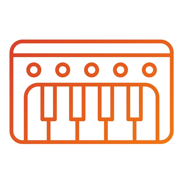 Estilo del icono del teclado del piano