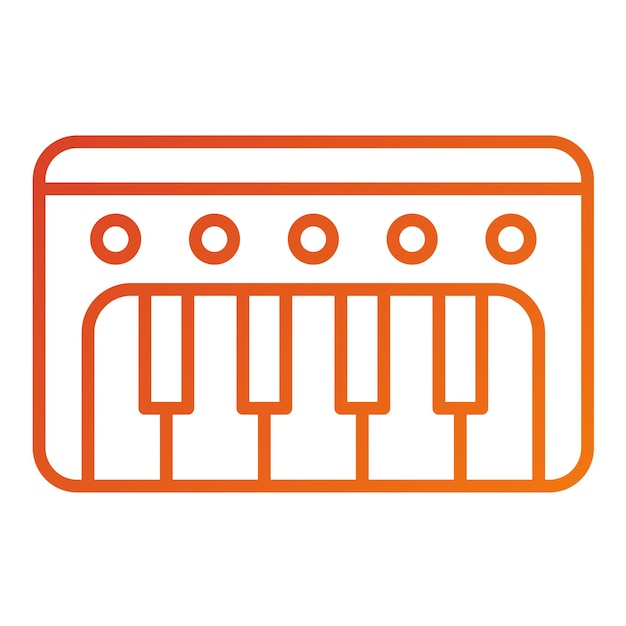 Vector estilo del icono del teclado del piano