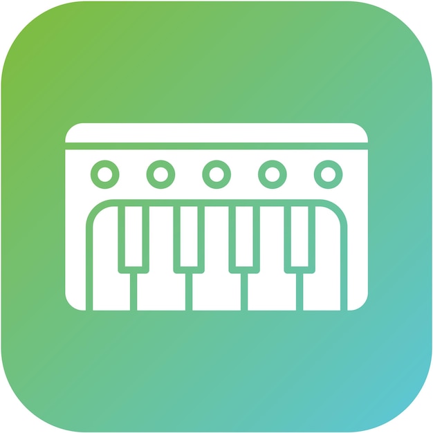 Estilo del icono del teclado del piano