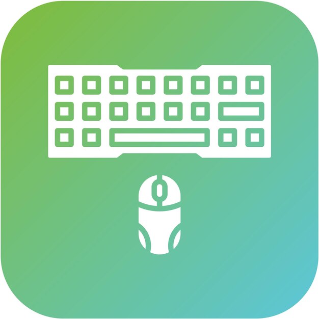 Estilo del icono del teclado y el ratón de juego