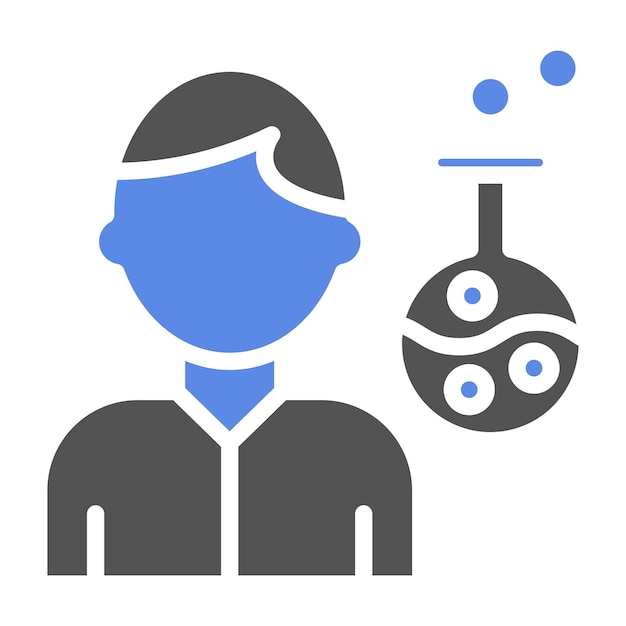 Estilo del icono del técnico de laboratorio de diseño vectorial