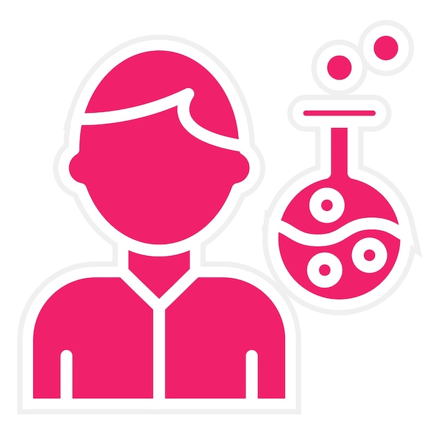 Estilo del icono del técnico de laboratorio de diseño vectorial