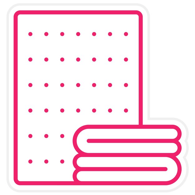 Estilo de icono de tela de microfibra de diseño vectorial