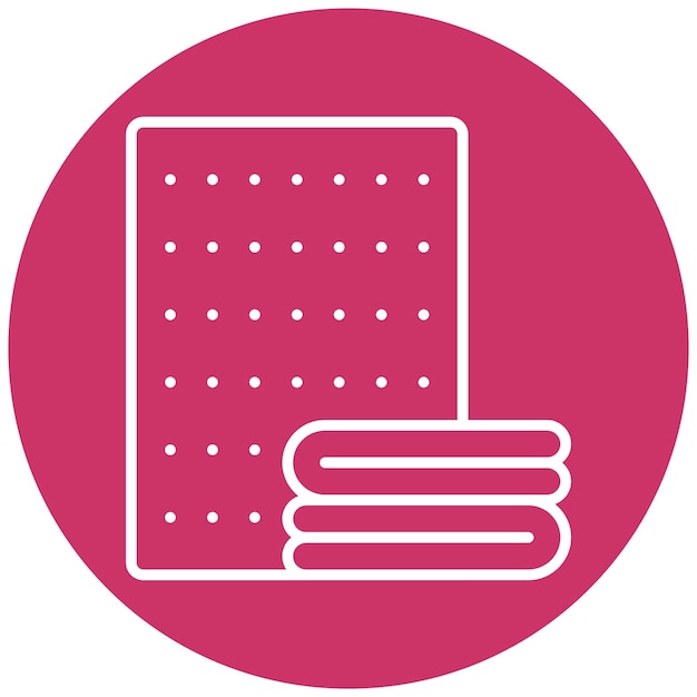 Estilo de icono de tela de microfibra de diseño vectorial