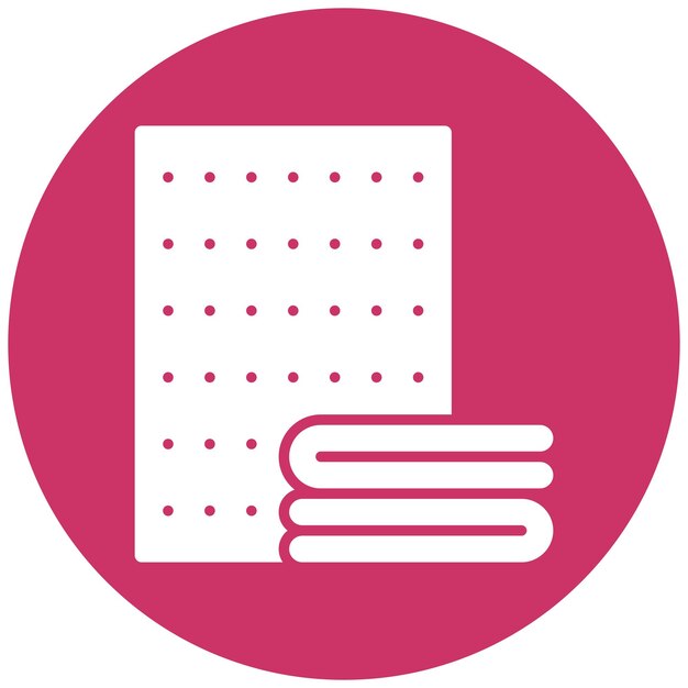 Estilo de icono de tela de microfibra de diseño vectorial