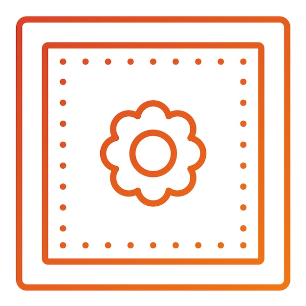 Estilo de icono de tela pintada con diseño vectorial