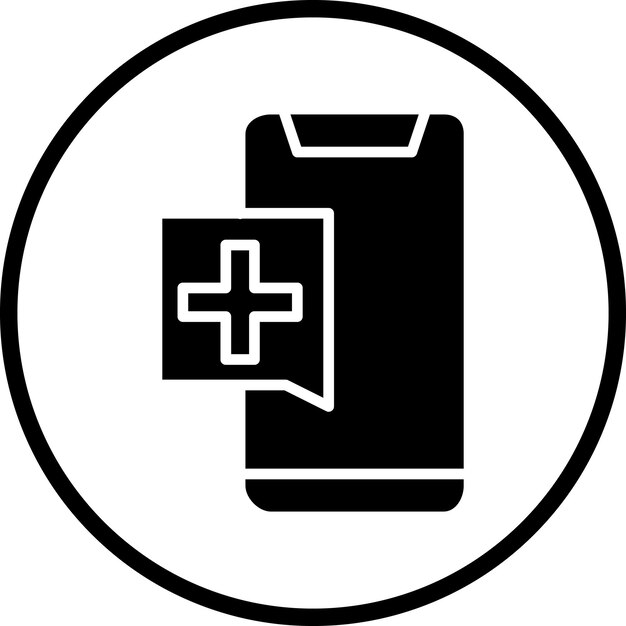 Estilo de icono de telemedicina de diseño vectorial