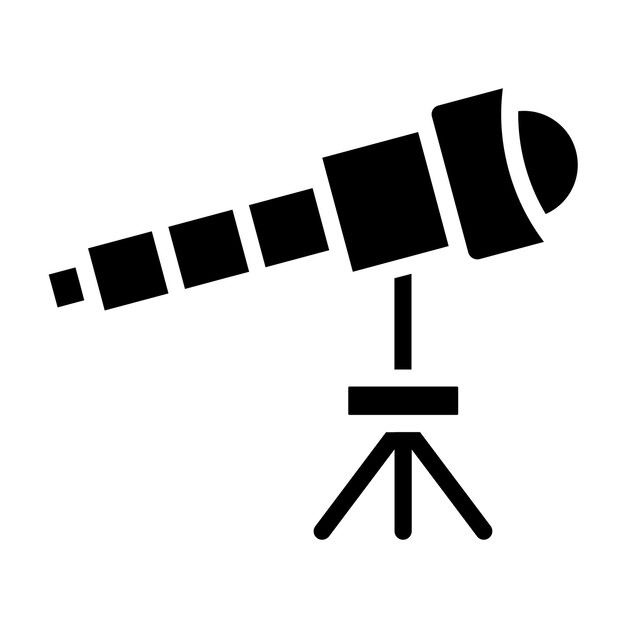 Estilo del icono del telescopio de diseño vectorial