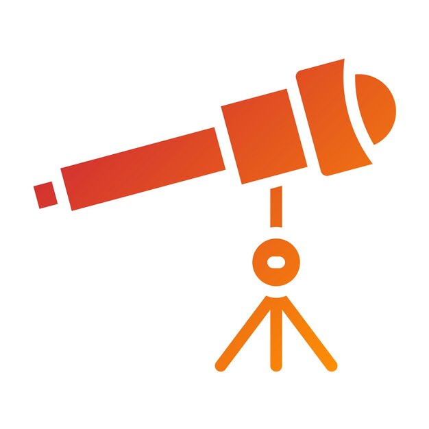 Estilo del icono del telescopio de diseño vectorial