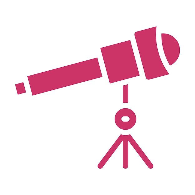 Estilo del icono del telescopio de diseño vectorial