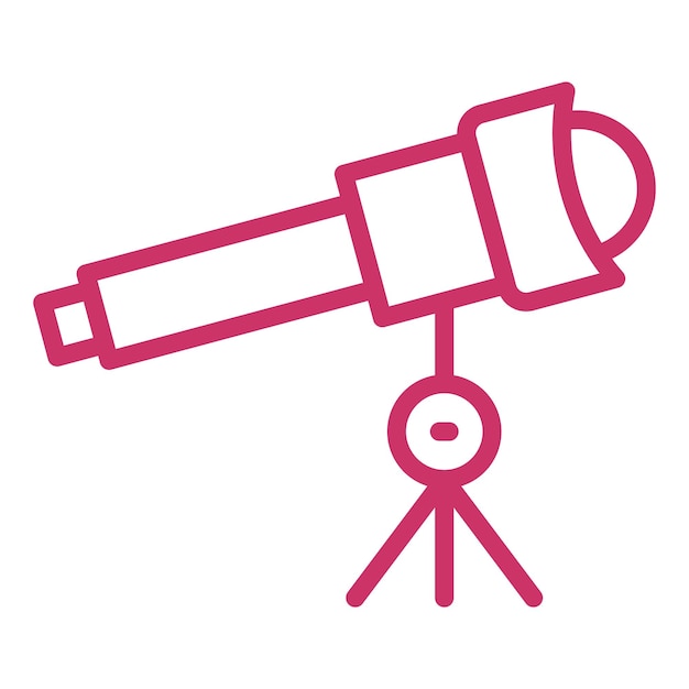 Estilo del icono del telescopio de diseño vectorial