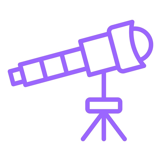 Estilo del icono del telescopio de diseño vectorial