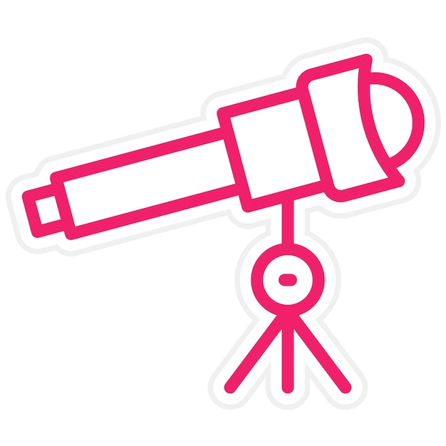 Estilo del icono del telescopio de diseño vectorial