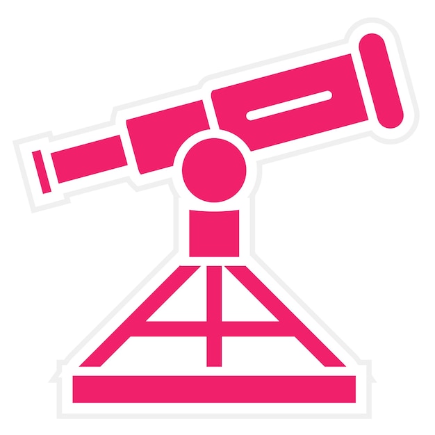 Estilo del icono del telescopio de diseño vectorial