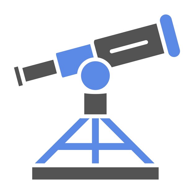 Estilo del icono del telescopio de diseño vectorial