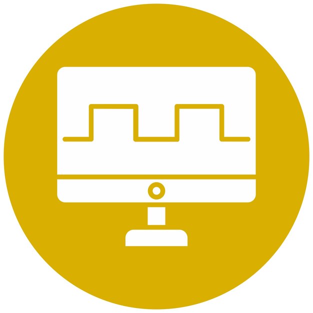 Estilo de icono de televisión digital de diseño vectorial